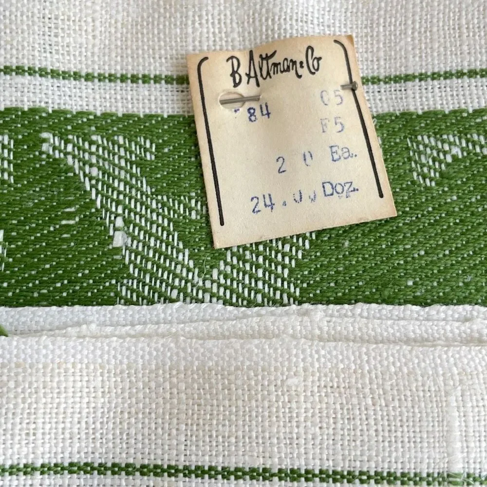 B Altman & Co Vintage 4 Piece Tea Towel Set Pure Linen 29.5